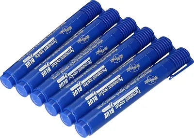Image de KOTARBAU® Jeu de marqueurs permanents 6 pcs. Bleu Pointe Ronde Stylo de report d'eau