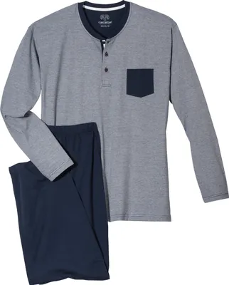 Produktbild von XXL Ceceba Melangeoptik Pyjama navy