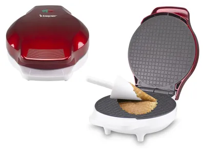 Produktbild von BEPER P101CUD002 Elektrisches Waffeleisen, 1000 W, Waffeleisen für Kegel 18 cm,