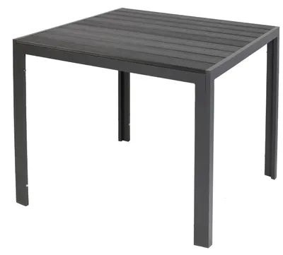 Gartentisch Comfort 90 x 90 cm mit Nonwood Platte Gestell Aluminium