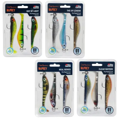 Produktbild von Abu Garcia McPrey 10gr Rigged - 3 montierte Gummifische im Set, Farbe:Real Series