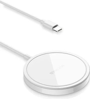 Imagen del producto de Cargador magnético para iPhone 12, cable de 15W, carga rápida, color blanco