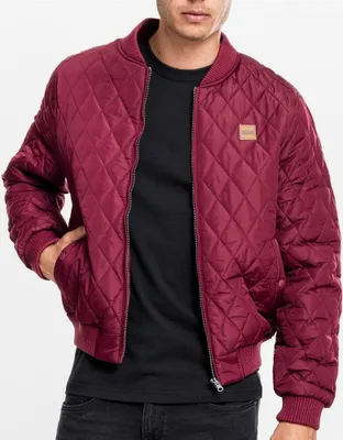 Image de Urban Classics Diamond Quilt Nylon Jacket burgundy S