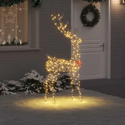 Zdjęcie produktu dla vidaXL Renifer 3D z 250 diodami LED ciepły biały 180 cm rattan