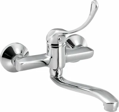 Obrázok produktu pre Nástenná batéria BARON, vzdialenosť 150 mm, dlhá páka, chróm