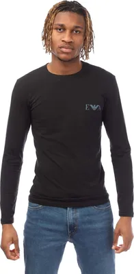 Image de Emporio Armani - T-shirt manches longues pour homme GT4220 (XL) (Noir)