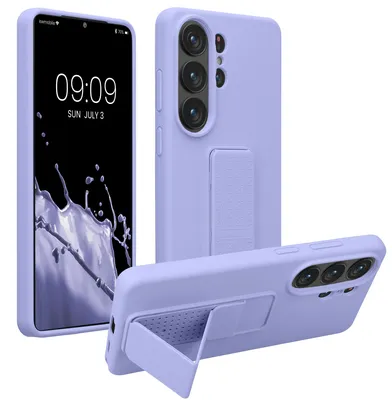 Produktbild von kwmobile Handyhülle für Samsung Galaxy S26 Ultra Hülle - TPU Silikon Case mit Fingerhalter und Stand - Schutzhülle Cover in Lavendel