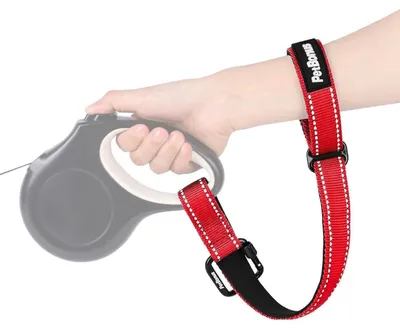 Obrázek produktu pro Popruh na zápěstí pro vodítko a kočárek, červený