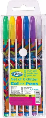 Productafbeelding van Set van zes glitterende gelpennen