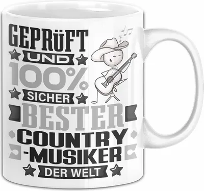 Produktbild von Country-Musiker Geschenk Lustiger Spruch für Country-Musiker Geschenkidee Bester Country-Musiker Der Welt (Weiß)