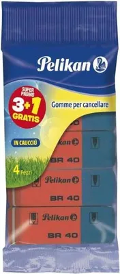 Produktbild von Pelikan BR 40 Radierer Blau, Rot 4 Stück(e)