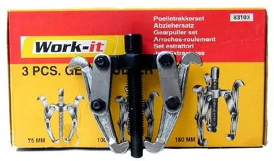 Produktbild von Abziehersatz 3-teilig 2-armig 3-armig Innen- und Außenabzieher 75 100 150 mm