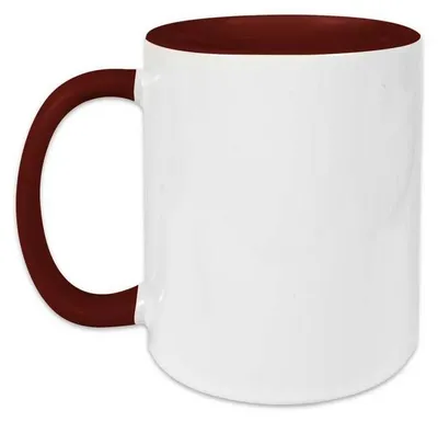 Produktbild von Plottermarie Sublimationsrohlinge Sublimations-Tassen für personalisierte Geschenkideen – Sublimationsrohlinge, Fotogeschenke, Personalisierung & DIY Weiße Keramik-Tasse Two Tone zum Sublimieren Bordeaux Red 2er Set