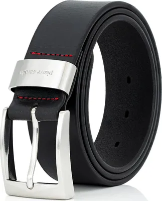 Produktbild von Pierre Cardin Herren Ledergürtel Schwarz 40 mm, Size:Bundweite 95 cm Gesamtlänge 110 cm W 37.4 L