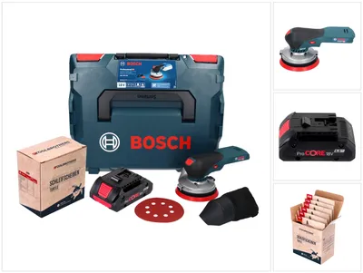 Immagine prodotto di Bosch GEX 18V-125 Levigatrice rotorbitale a batteria professionale 18 V 125 mm senza spazzole + 1x set di levigatura Toolbrothers TURTLE + 1x batteria ricaricabile ProCORE 4,0 Ah + L-BOXX - senza caricabatterie