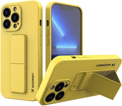 Produktbild von Wozinsky Kickstand Fall Silikonhülle Mit Stand Iphone 13 Pro Gelb