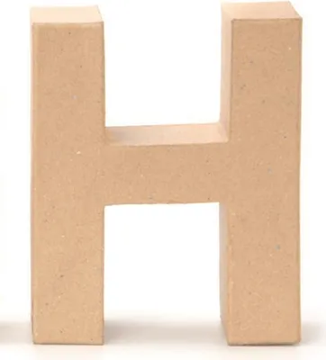 Produktbild von Glorex Papp-Buchstabe H 17,5 x 5,5 cm