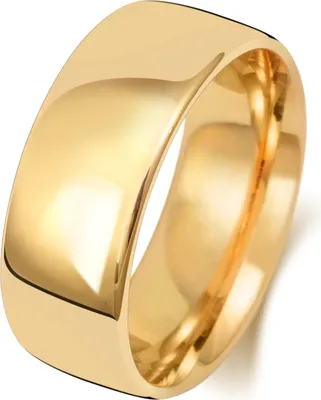 Produktbild von Schwerer 9 Karat (375) Gold 8mm Slight Court Form Herren/Damen - Trauring/Ehering/Hochzeitsring, 67 (21.3); TRS151399KYRSX