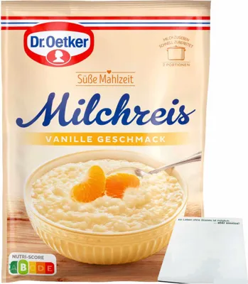 Produktbild von Dr. Oetker Süße Mahlzeit Milchreis Vanille (1x125g Packung) + usy Block