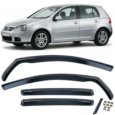Windabweiser Regenabweiser Windschutz Schwarz für VW Golf 5 1K 2003-2009