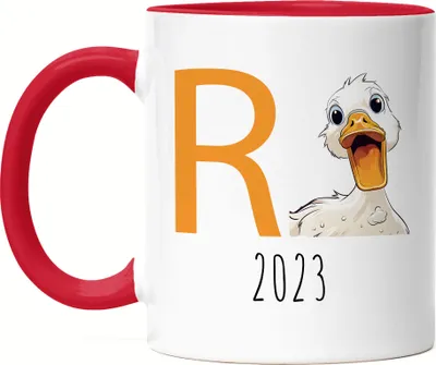 Produktbild von R Ente 2023 Tasse Rot Rente Geschenk Ruhestand Humor Wortwitz