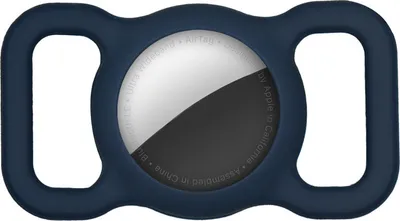 Obrázok produktu pre INF Apple AirTag držiak na obojok pre mačky/psie silikónový Tmavo modrý