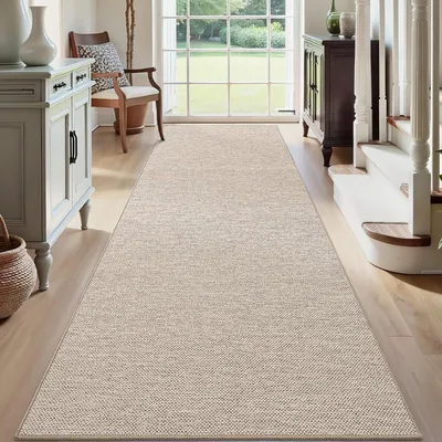Obrázok produktu pre Bežec pod koberec, 61 x 183 cm, protišmyková podložka, béžová