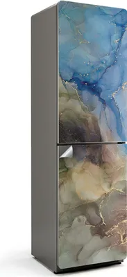 Produktbild von Abstrakte Flüssigkeitsflecken – Kühlschrank Aufkleber – Klebefolie Kühlschrank – Kühlschrank Dekor – Kühlschrankfolie selbstklebend – Küchen Dekoration – 60x205 cm