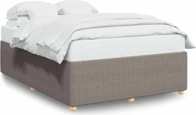 Produktbild von vidaXL Bettgestell ohne Matratze Taupe 140x200 cm Stoff