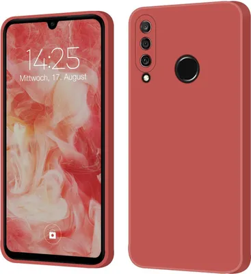 Produktbild von Hülle für Huawei P30 Lite Case Cover Bumper Silikon Softgrip Schutzhülle Farbe: Rot