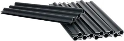 Produktbild von Sellon24® 20 Stück Befestigungsclips Klemmschienen 19 cm für PVC Sichtschutz Streifen Zaunblende Folie Doppelstabmatte Anthrazit