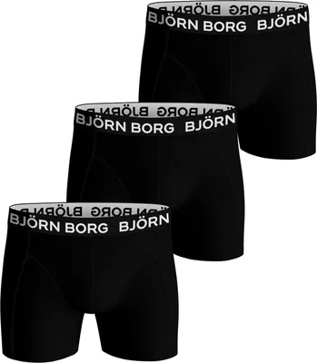 Produktbild von Björn Borg - Herren - Boxershorts Aus Baumwoll-Stretch, 3er-Pack - Schwarz - Gr. M