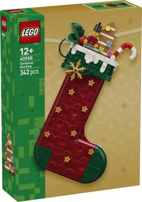 Image de LEGO Iconic, Chaussette de Noël, Kit de construction, À partir de 12 ans, Plastique, 342 pièces, 447 g