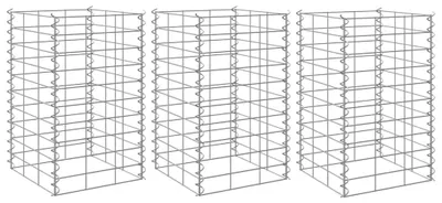 Obrázek produktu pro vidaXL Gabionové vyvýšené záhony 3 ks 30x30x50 cm železo