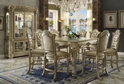 Produktbild von Esszimmer Set Vitrine Esstisch 8x Stuhl Garnitur Tisch Gruppe 10tlg.Set Komplett