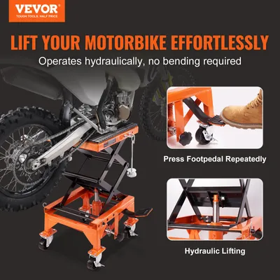 Produktbild von Hydraulischer Motorradheber, 159 kg Tragfähigkeit, Scherendesign, 350pound