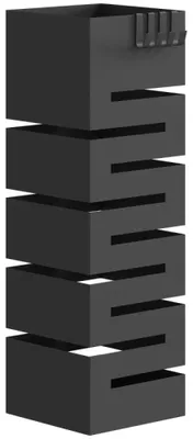 Produktbild von Schirmständer - Freistehender Regenschirmständer - Metall - Mit Haken - Mit Abtropfschale - Für 8 Schirme - Modernes Design - Schwarz