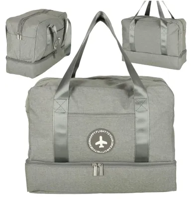 Produktbild von Handgepäck Reisetasche 39 x 18 x 30 cm grau