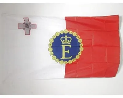 Flagge Königliche Standarte Malta 1967-1974, 150x90 cm, Polyester