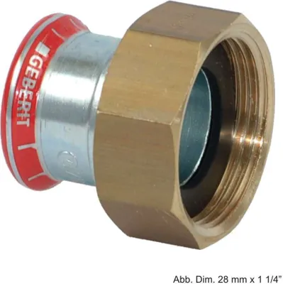 Produktbild von Geberit Mapress C-Stahl Anschlussverschraubung flachdichtend, 35mm x 2"