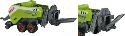 Immagine prodotto di Macchinario agricolo giocattolo 2 trattori Rimorchio per bestiame Ribaltabile Spruzzatore Carro per balle per bambini da 3 anni 6136