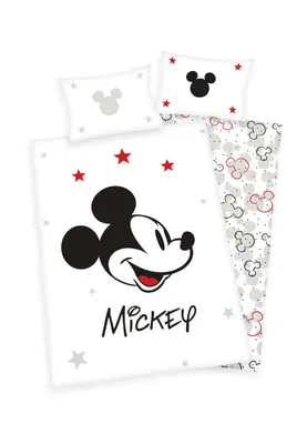 Produktbild von Disney Mickey Mouse Baby Bettwäsche - 40x60 100x135 cm - Baumwolle