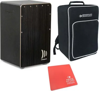 Image de Schlagwerk CP91 Cajon avec coussin d'assise rouge et sac