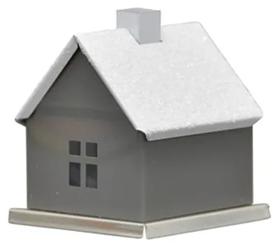 Produktbild von KNOX - Räucherhaus Metall Grau - Größe ca. 6,5cm, für Räucherkerzen Größe M (Standard) - 202070