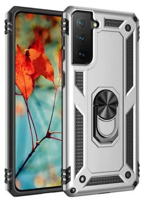 Immagine prodotto di Custodia sottile con supporto ad anello a 360 gradi Custodia protettiva Kickstand Custodia per telefono cellulare Supporto magnetico per auto compatibile con Samsung Z Flip 3 Argento