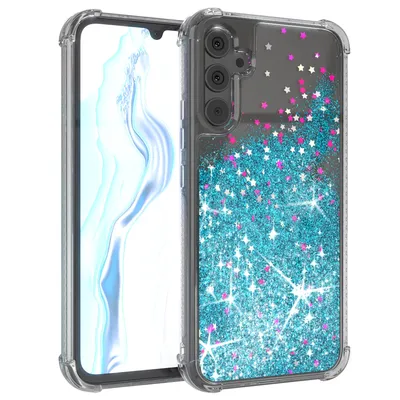 Produktbild von EAZY CASE - Glitzer Hülle kompatibel mit  Samsung Galaxy A34 Glitzer Schutzhülle, Soft Case, Backcover Transparent mit Motiv