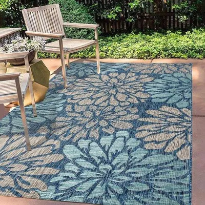 Obrázek produktu pro Voděodolný terasový koberec 150 x 240 cm, modro-zelený