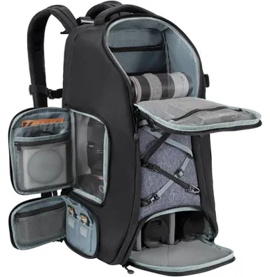 Immagine prodotto di Zaino fotografico da 30 litri, impermeabile, con copripioggia, per fotocamere DSLR/SLR, treppiedi e laptop da 16 pollici, colore grigio