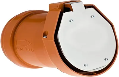 Produktbild von WYSKONT Rückstauklappe DN 110 Rückstauverschluss Mit Edelstahlklappe mit Dichtgummi Rückschlagventil Endklappe Rohrklappe Rückstauklappe 110mm