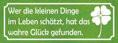 Produktbild von vianmo Holzschild 10x27 cm wer kleine Dinge schätzt Glück Dekoration